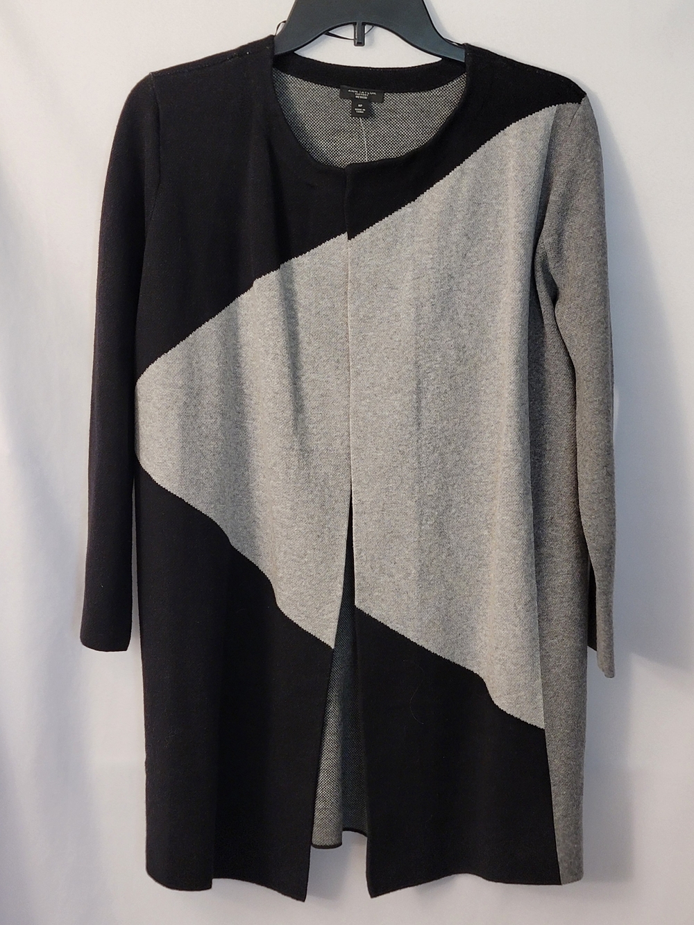 NWT Ann Taylor Colorblock Open Front Long Cardigan/Coat Size MP